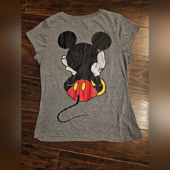Disney Gray Mickey Mouse T-Shirt - Picture 3 of 3